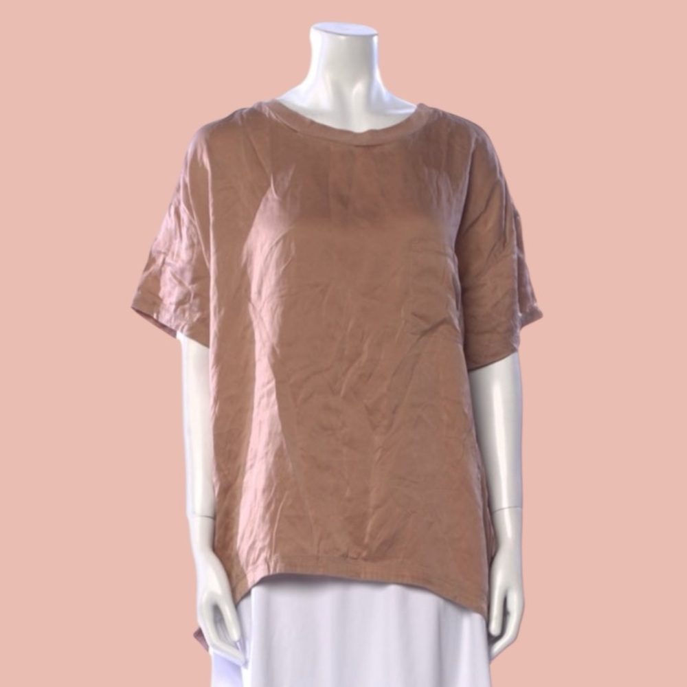 Lunya Washable Silk One Pocket Slouchy Loungewear Pajama Top XS/S